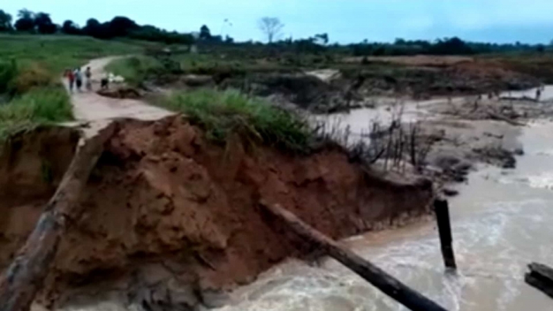 Rompimento de Barragem em Rondônia e deixa comunidades isoladas
